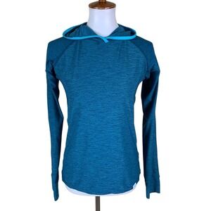 NRS Teal Hooded Long Sleeve Performance Activewear Lightweight XS